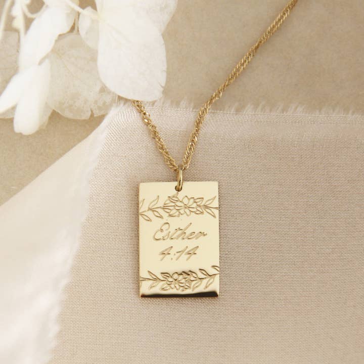 LoveStory Collection - Wholesale Pendant/Charm Necklace - Esther 4:14 Necklace, For Such A Time As This Necklace