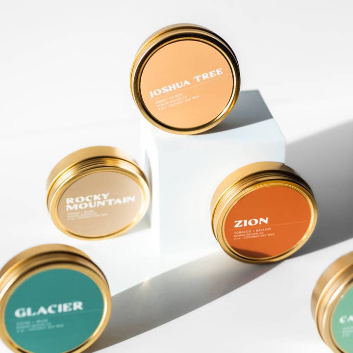 Nomad Design Co - Wholesale Travel Candles - Campground Travel Tin Candle