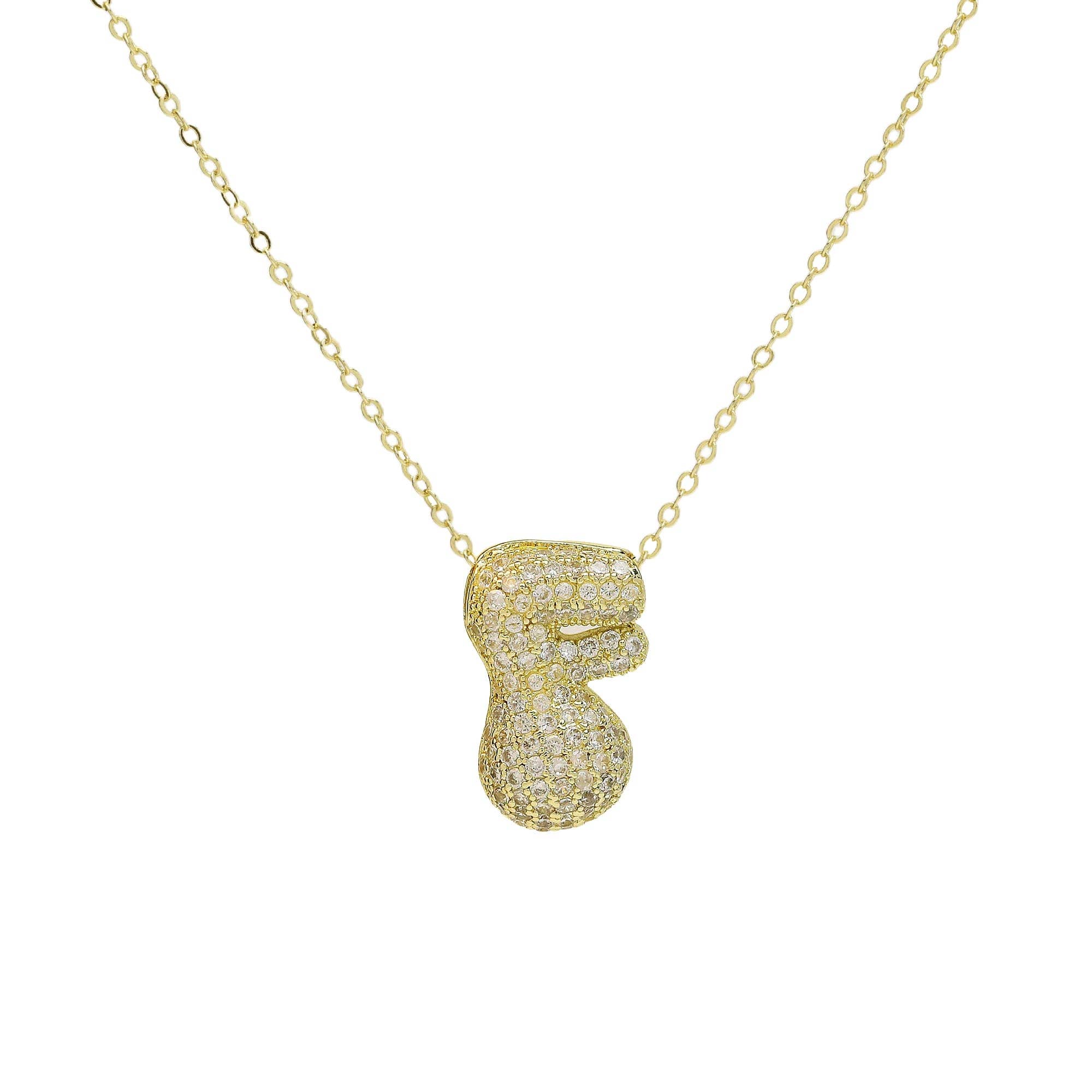 Savvy Bling - Venta al por mayor Collares con colgantes/abalorios - Collar Initial Cz Waterdrop en oro de 18 quilates5