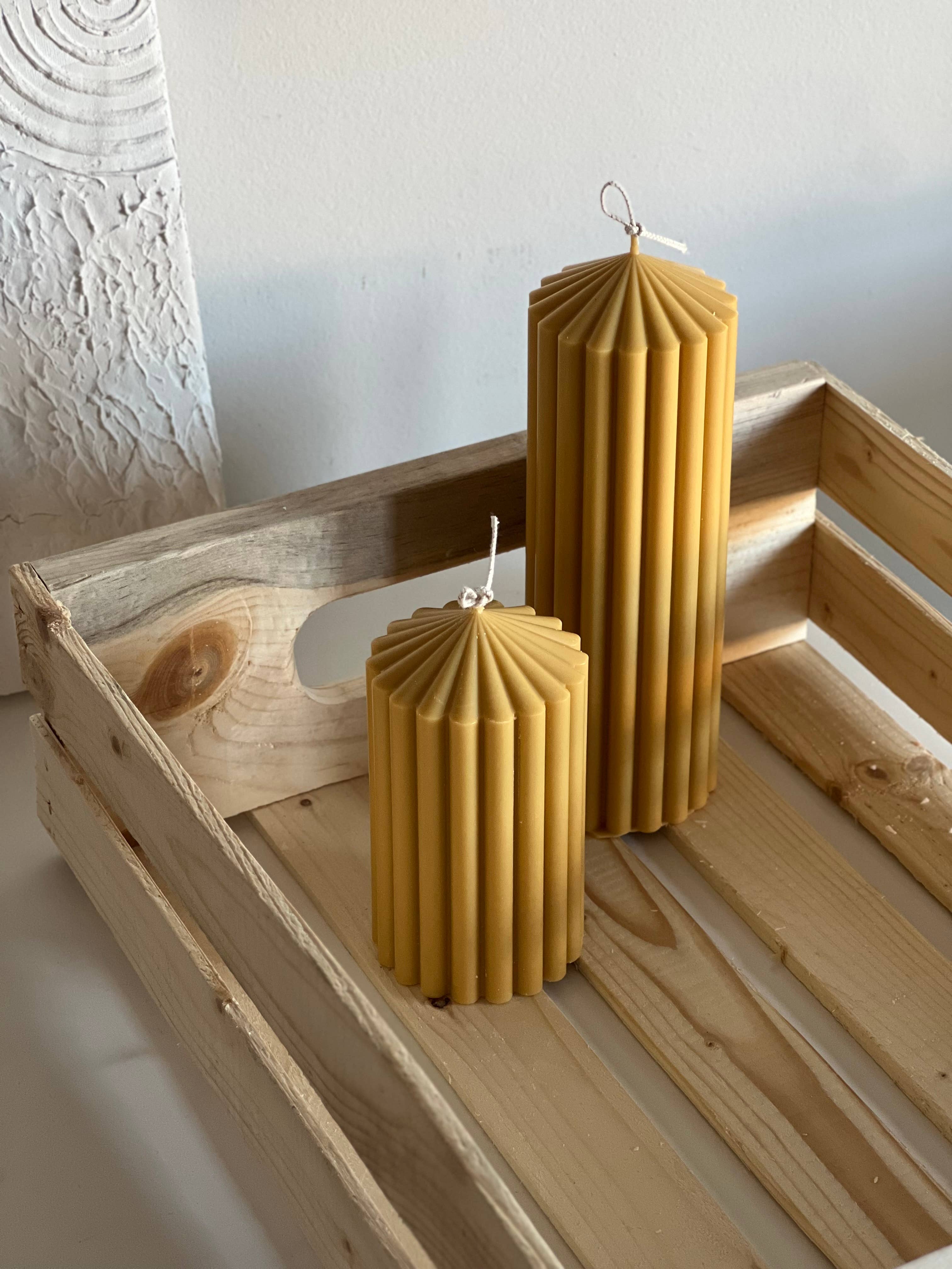 Project Helios - Wholesale Pillar Candle - Ribbed pillar candles, Soy wax, Table decoration1