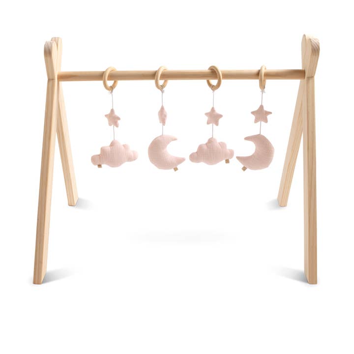 Sauthon - Wholesale Wood Toy - Kids - Wooden play arch with 4 toys - UNI PETALE0