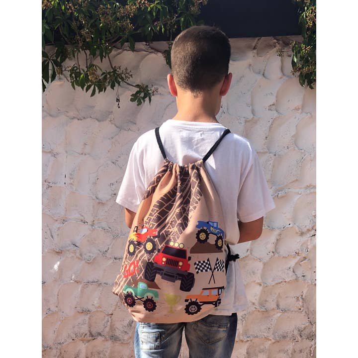 HECKBO - Wholesale Backpack - Kids - Monster Truck Children's Gym Bag