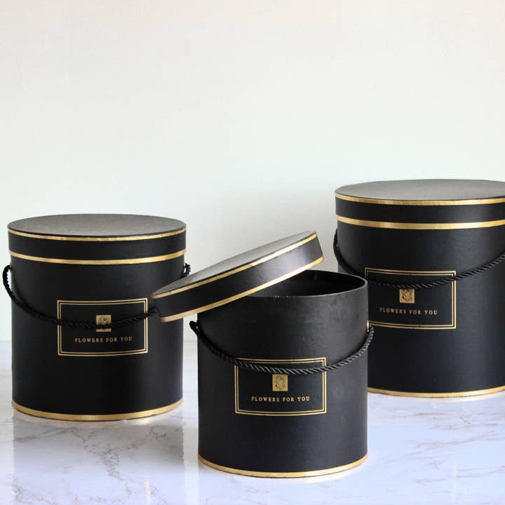 Elegant Design Supply - Wholesale Gift Box - Round "Flowers for you" Hat Flower Box