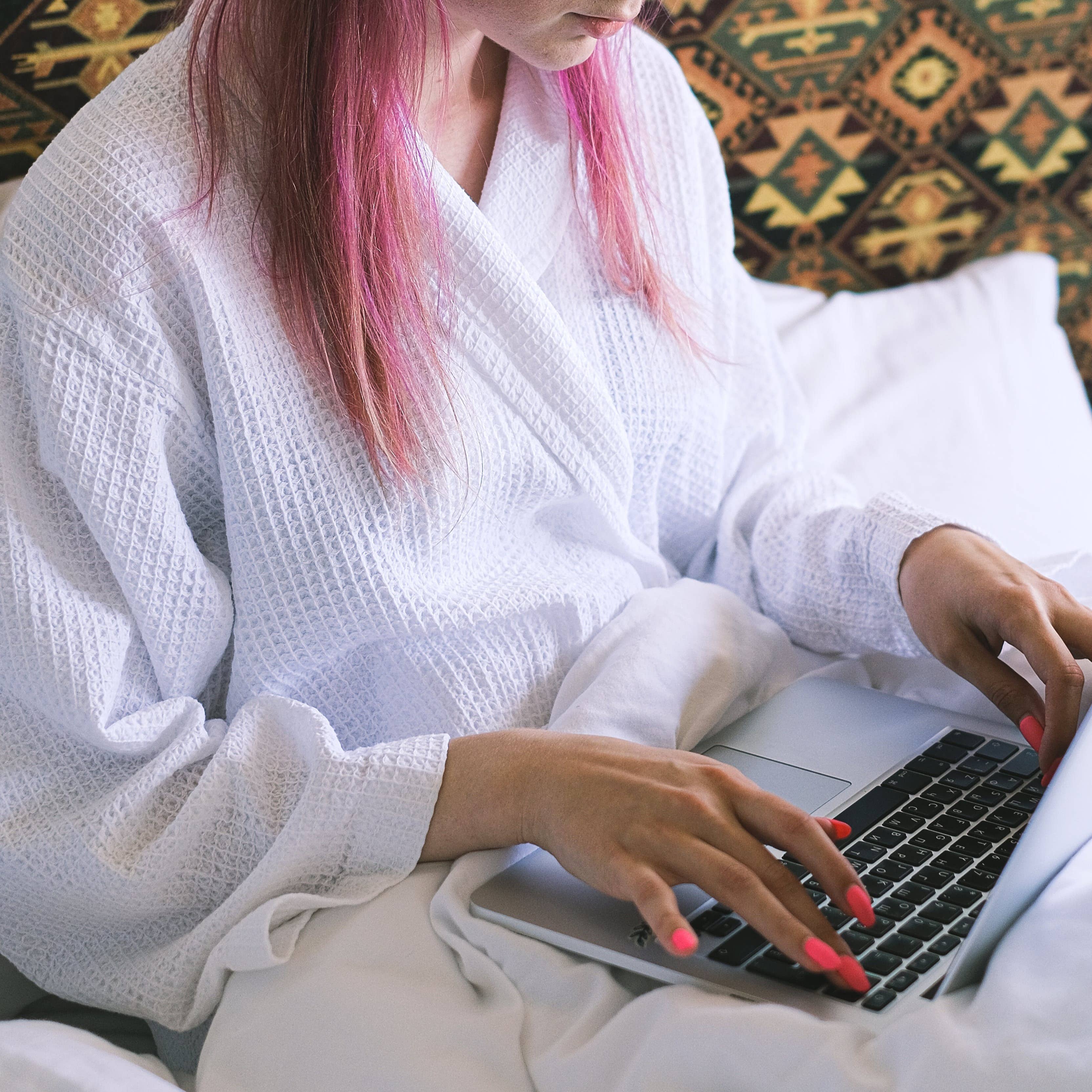 Allure Bath Fashions - Wholesale Robe - Unisex - Unisex Lightweight Waffle Bathrobe, Spa Dressing Gown Kimono5