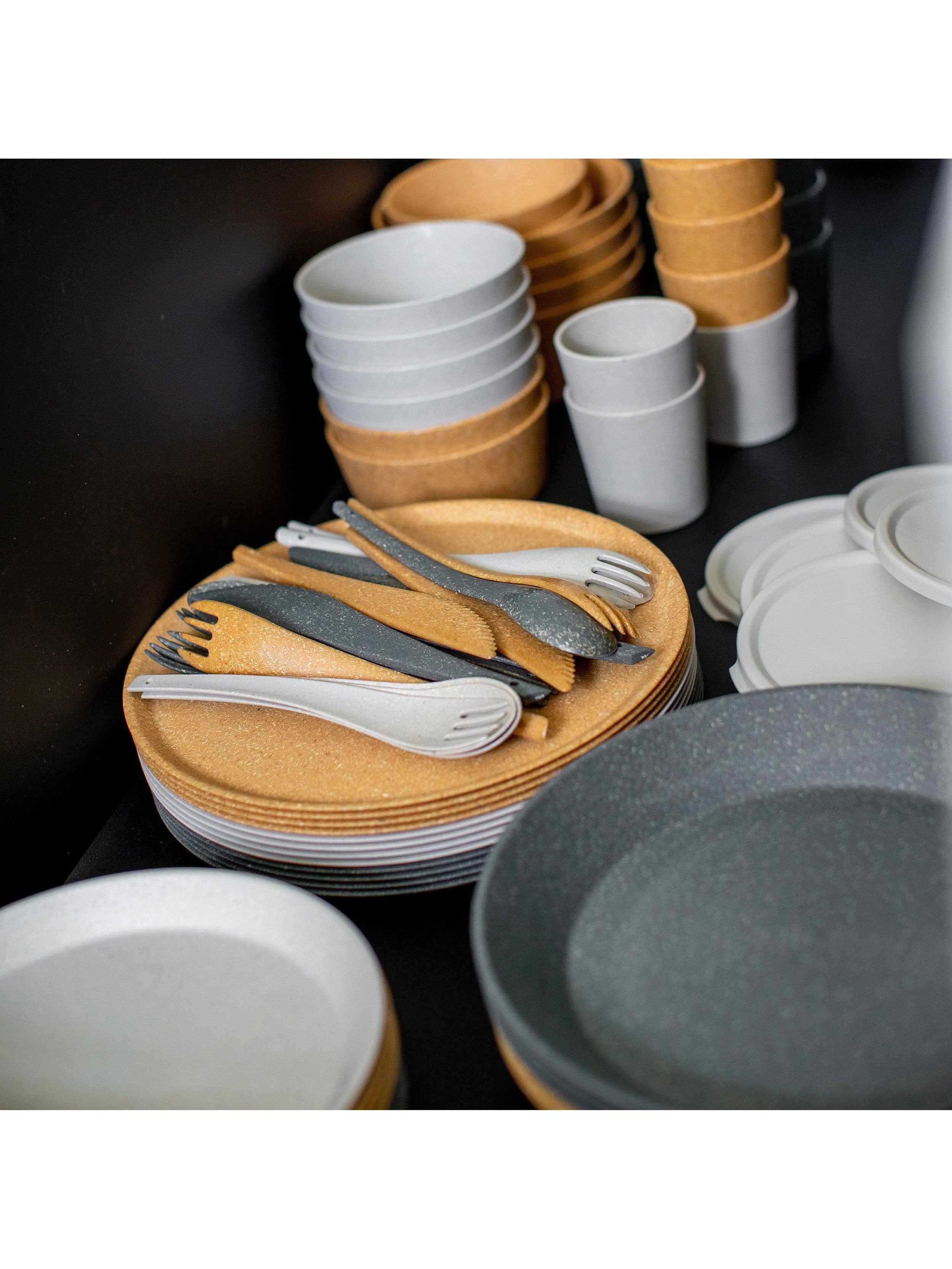 Nature ash grey Cutlery Set RIO 3-piece for wholesale on Faire1