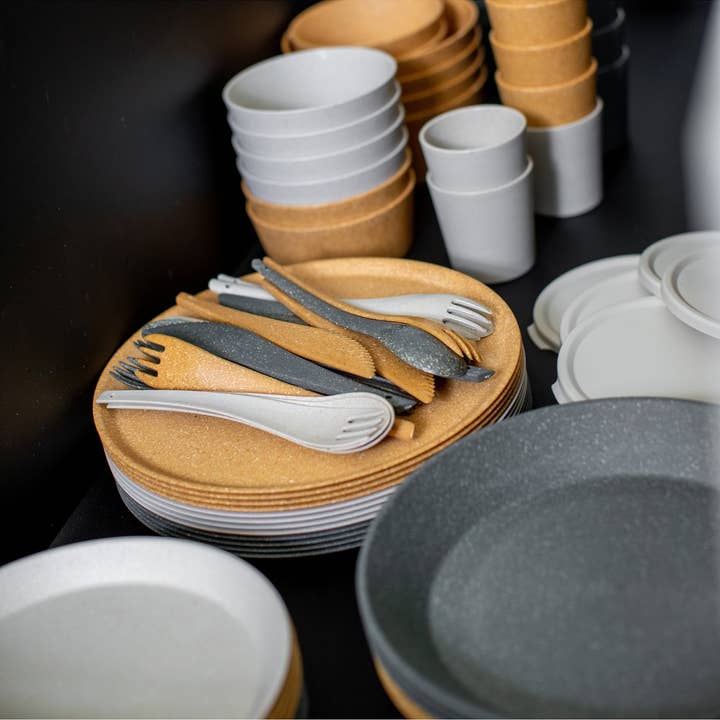 Nature ash grey Cutlery Set RIO 3-piece for wholesale on Faire1