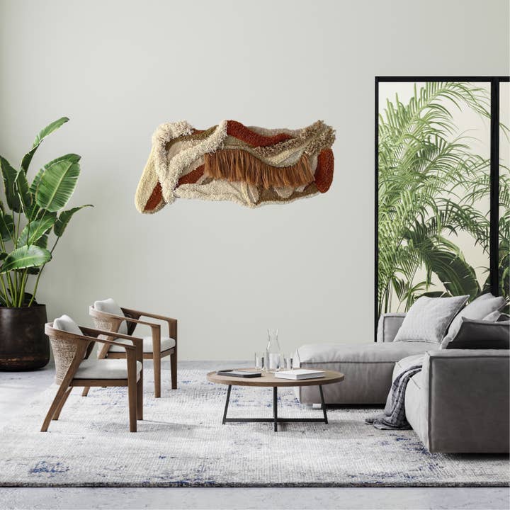 Josi Saboia fiber artist - Wholesale Wall Accent - Organic Terracotta Wall rug2
