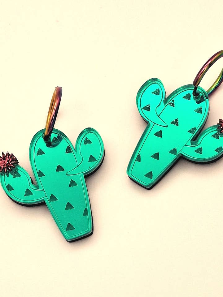 Kaktus-Ohrringe für den Großhandel von LadyRockCreaciones