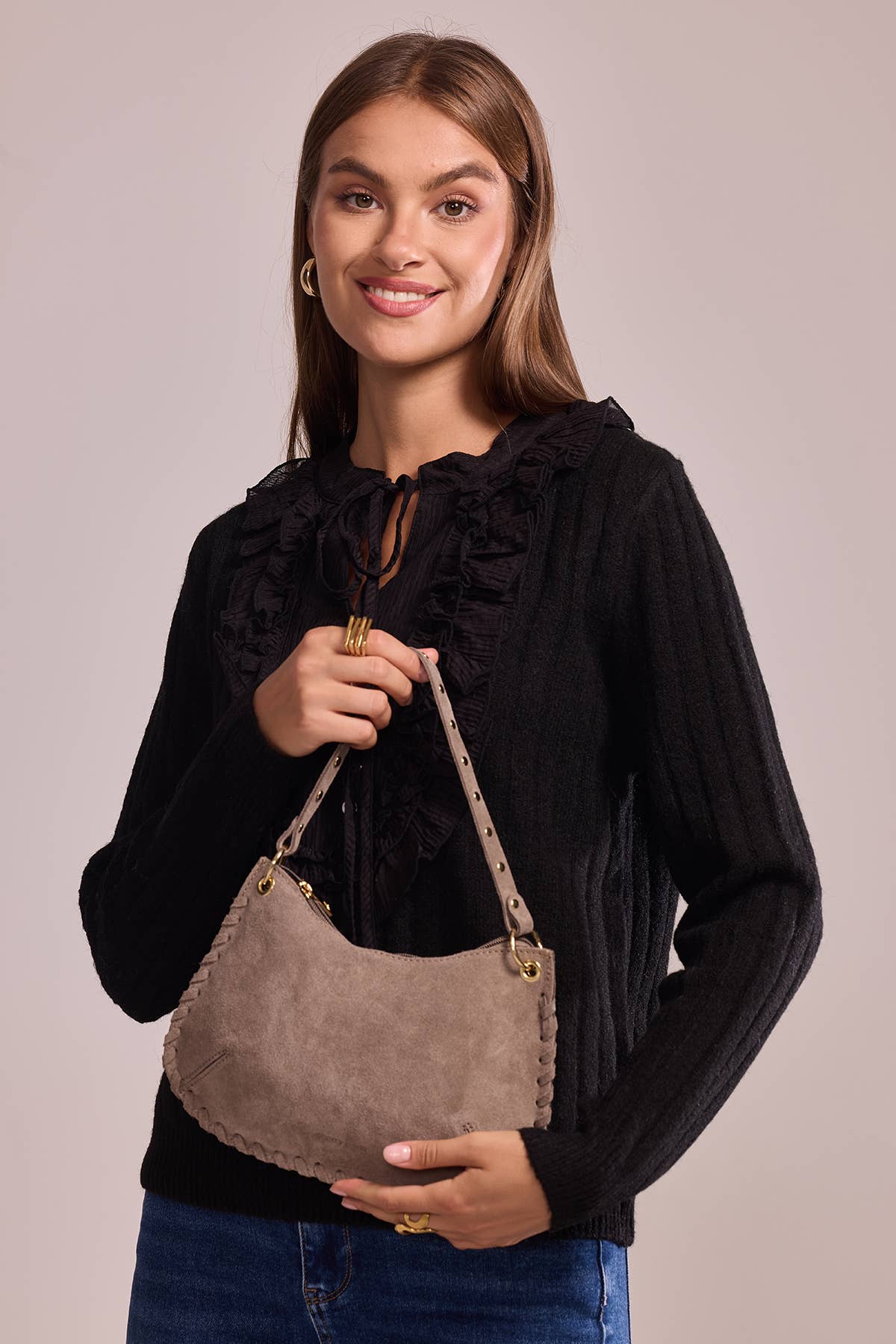 Cherry Paris - Wholesale Shoulder Bag - Women's - JOËLLE SUEDE Bag - 41879