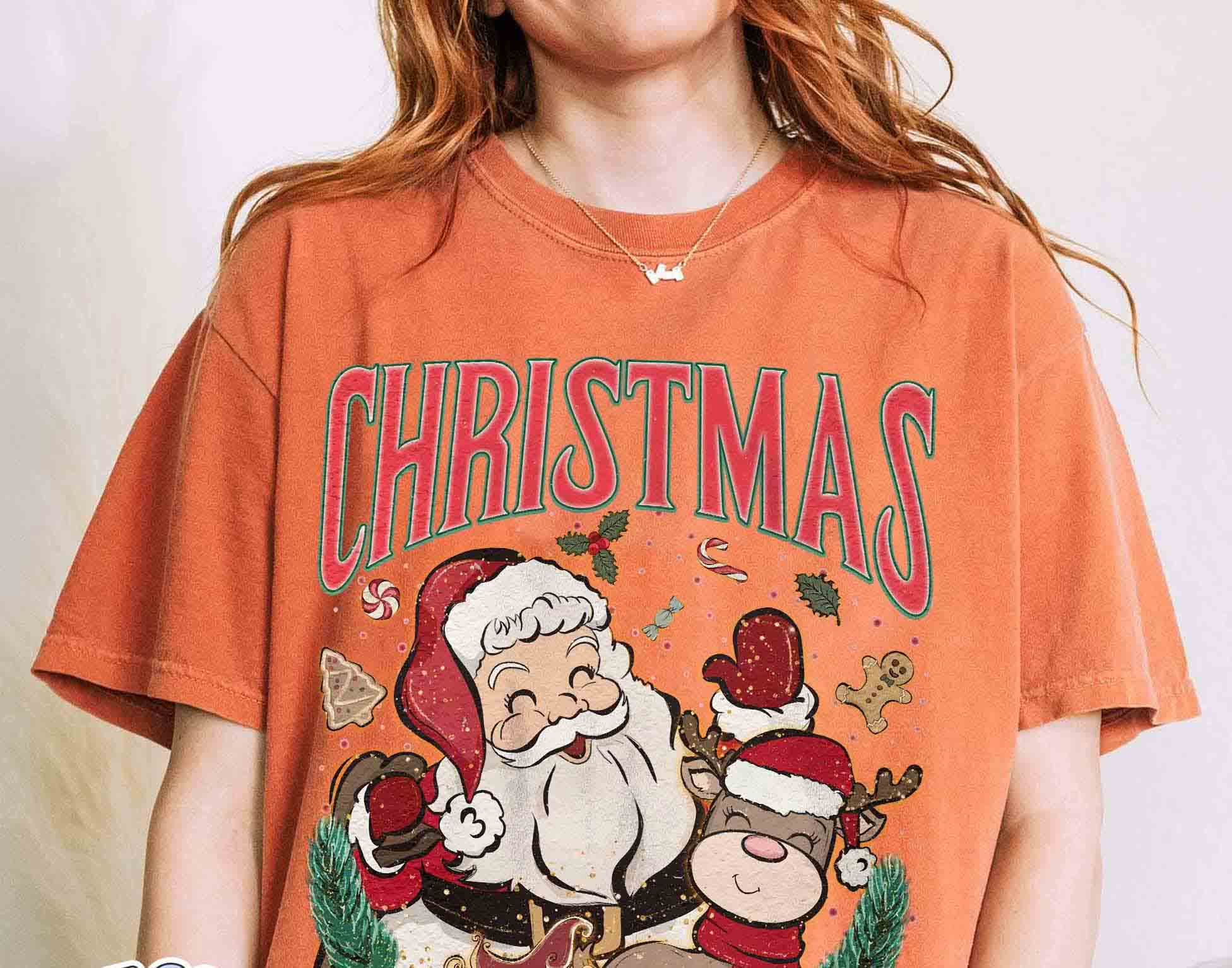 NVC Ecommerce LLC - Wholesale T-Shirt (Graphic) - Women's - Retro Christmas Vibes Shirt, Cute Christmas Shirt2