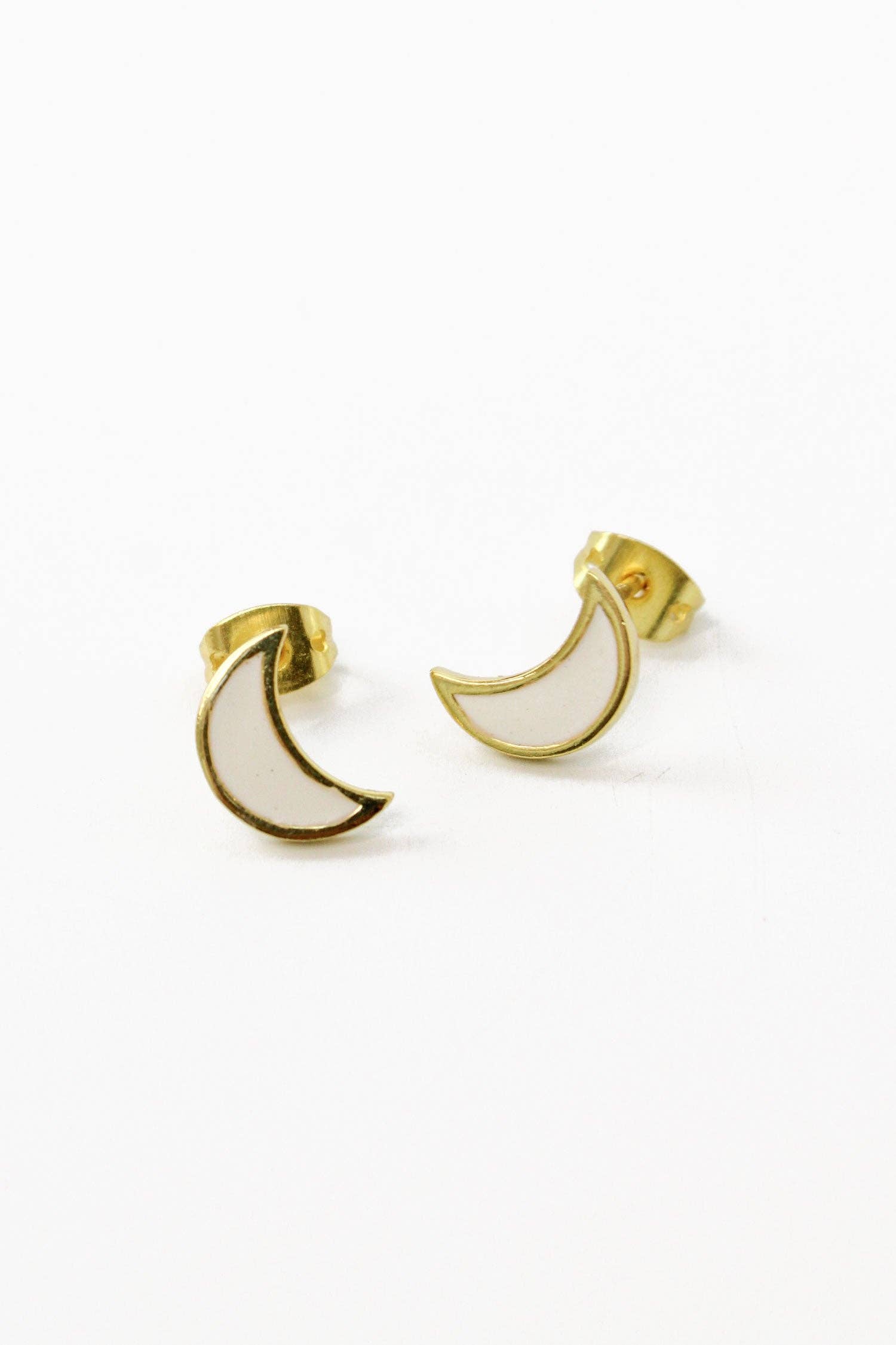 My Doris – wholesale Stud/post earrings – ENAMEL MOON STUDS1