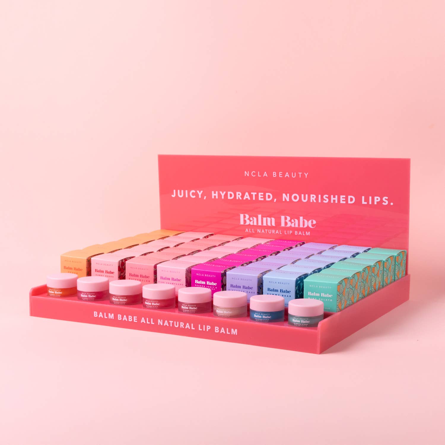 NCLA Beauty – Engroshandel Læbepomadesæt – Balm Babe læbepomade-sæt med GRATIS display og prøver1