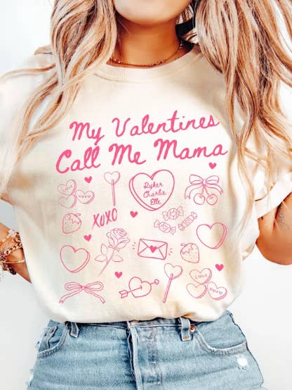 Min Valentins kalder mig Mama T-shirt for engroshandel hos Forever11