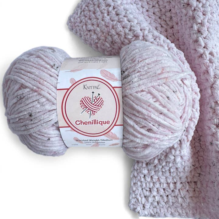 KnitPal - Wholesale Yarn - Chenillique Velvet Chenille Crochet Yarn - Worsted Weight 48