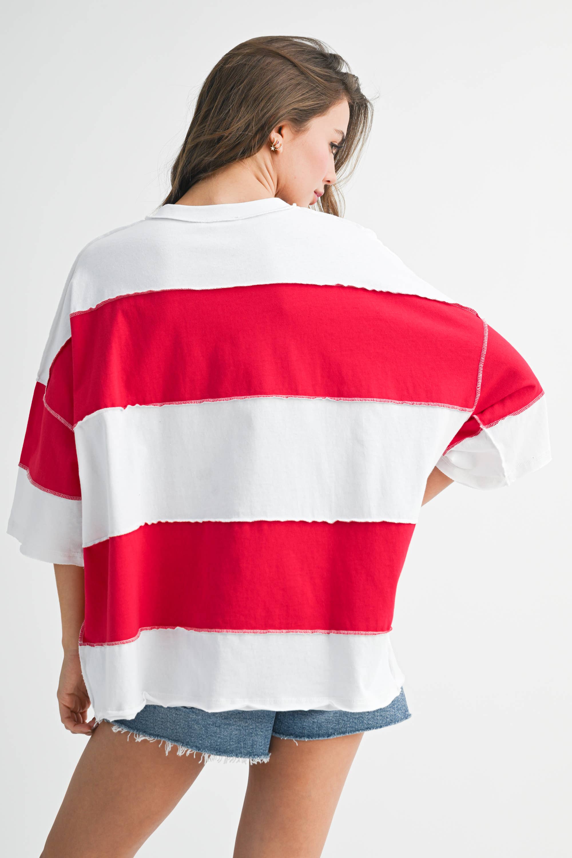 AEMI + CO - Wholesale Knit Top - Women's - 8417FN Polly Color Block Top32