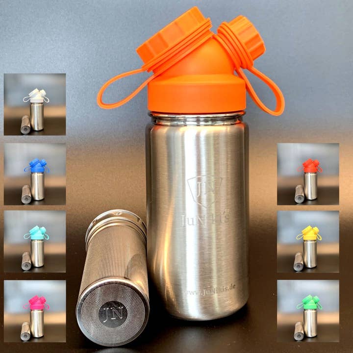 Juniki's® eco line insulated drinking bottle 420 ml+tea filter for wholesale by JN JuNiki´s