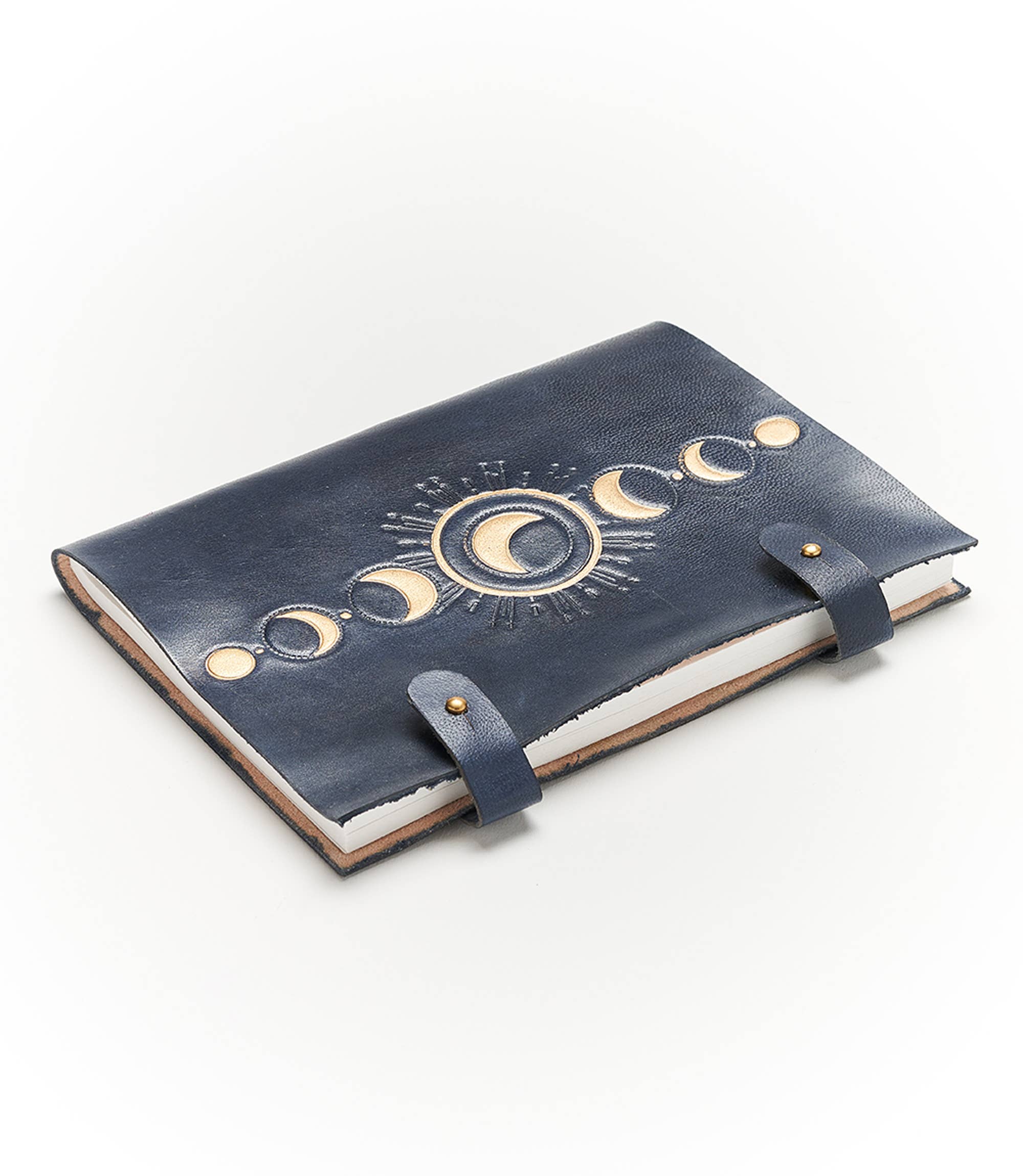 Matr Boomie Fair Trade - Wholesale Journal/Diary - Indukala Moon Phase 5x7 Leather Journal - Refillable Paper1
