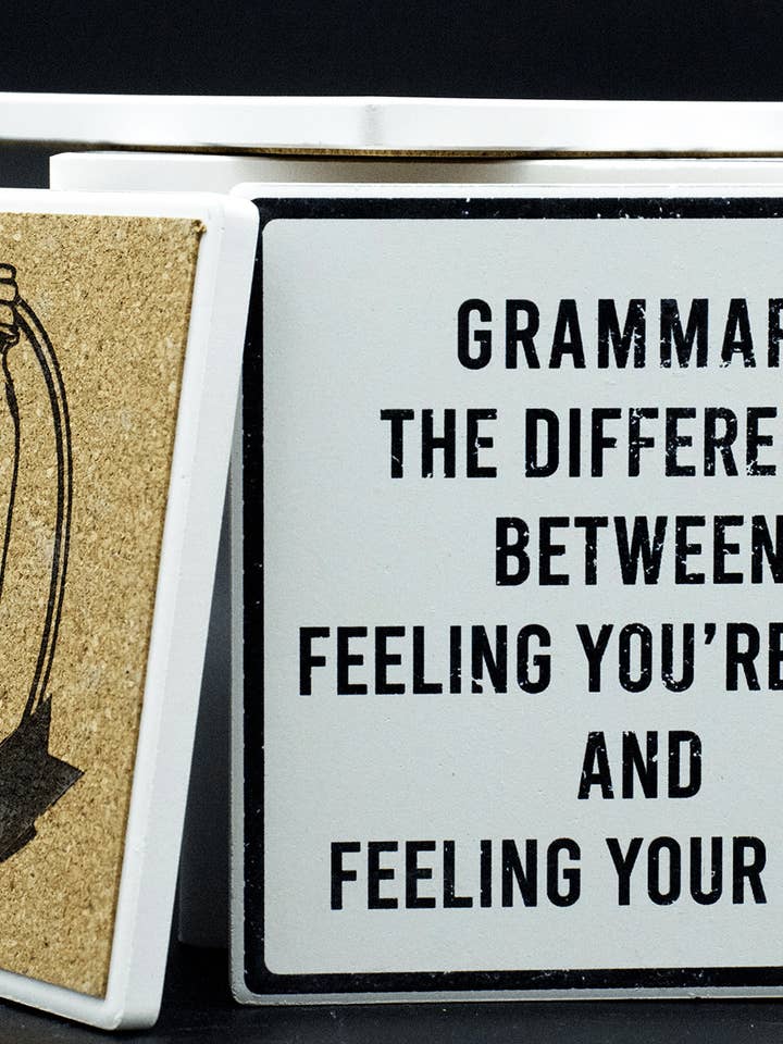 !Coasters Grammar for wholesale by Mason Jar Label