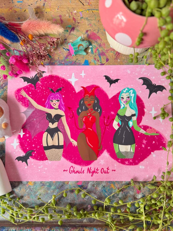Ghouls Night Out - Print for wholesale by Crafted in chaos