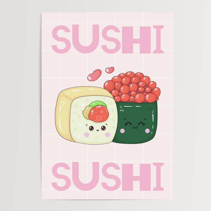 LXR CREATE – wholesale Art print – Sushi Kawaii Print