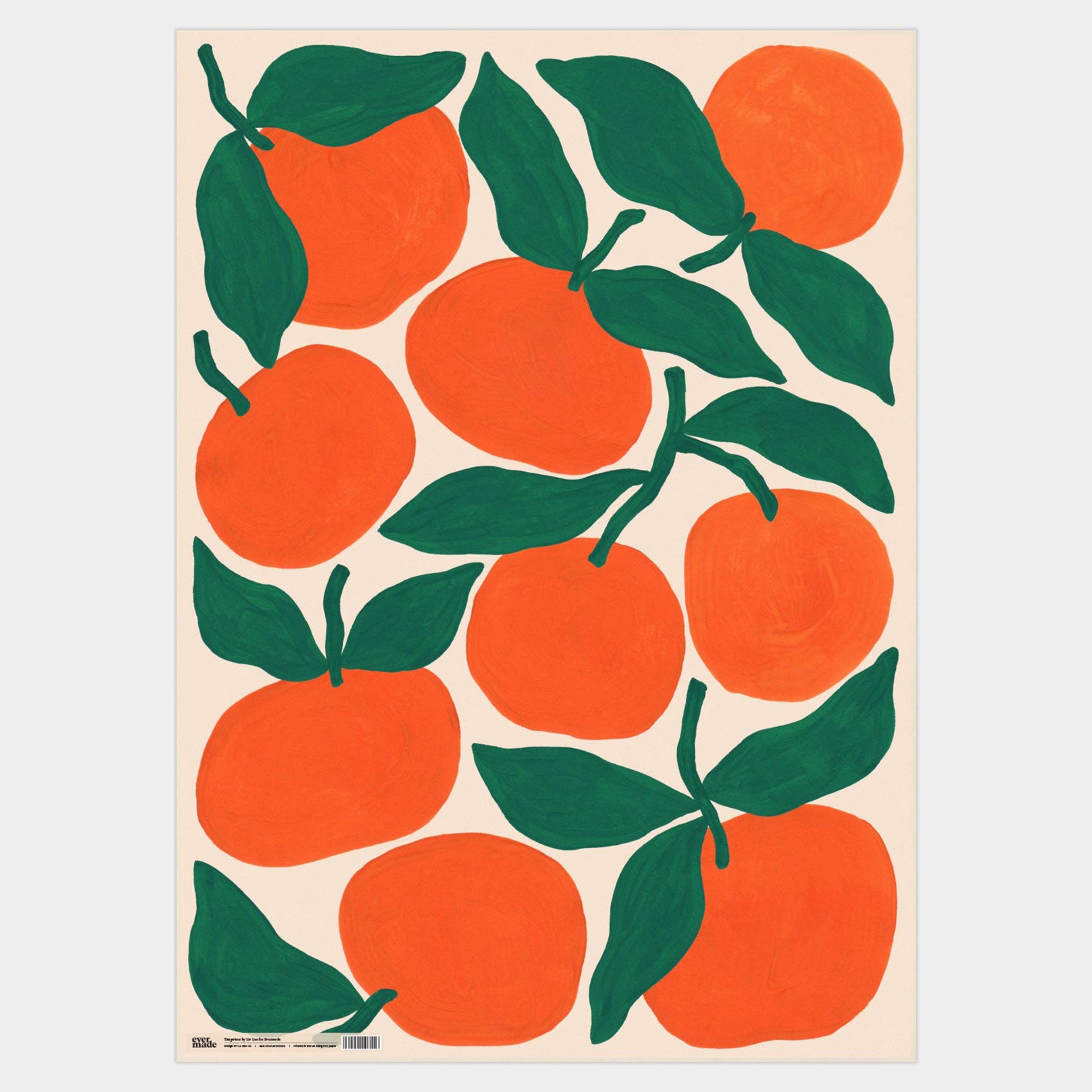 Evermade - Wholesale Flat wrap - Tangerines Gift Wrap1