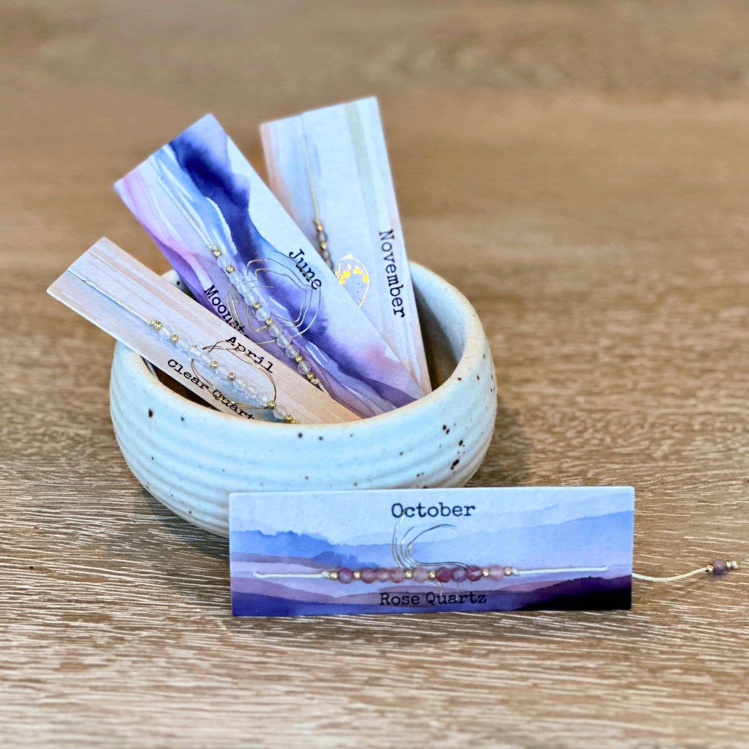 Picki Nicki - Wholesale Jewelry Set - Birthstone Bracelet Gemstone Sets on Cards0