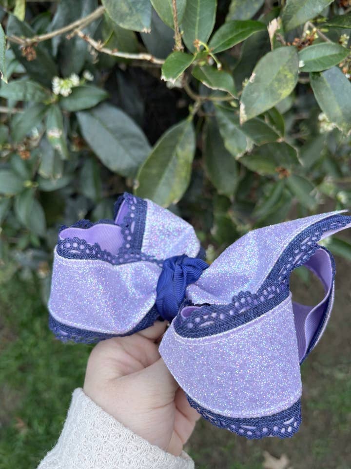 Violet Bow for wholesale by Pretty Knots Bow Company