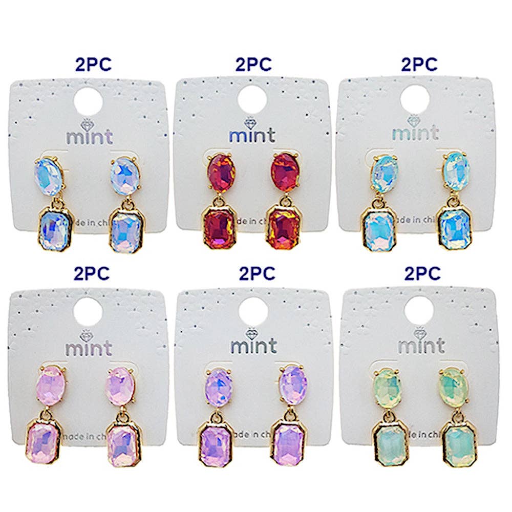 Atlas Fashion - Wholesale Dangle Earrings - Pastel Crystal Earring1