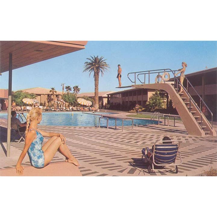 Magnet NP-684 Pool Scene with Diving Board for wholesale by Found Image Press
