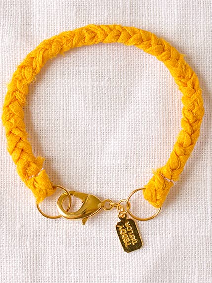 Pulseira Amarela Goldenrod - Seda Recuperada Ecológica por atacado de Teddy Taylor Jewelry
