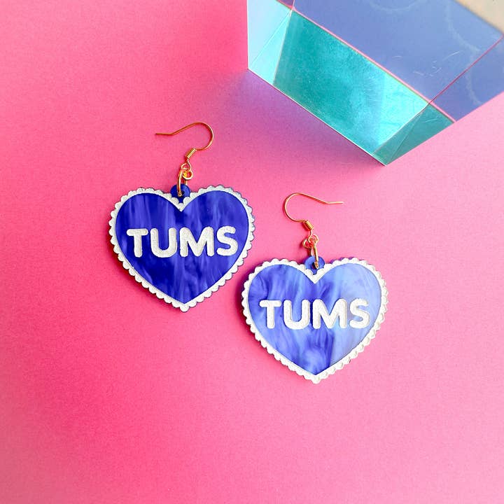 The Big Happy Jewelry Co - Wholesale Dangle Earrings - Tums Heart Earring