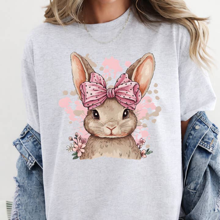 Cute Easter Bunny Easter Graphic Tee for wholesale by Simply Spoken Apparel