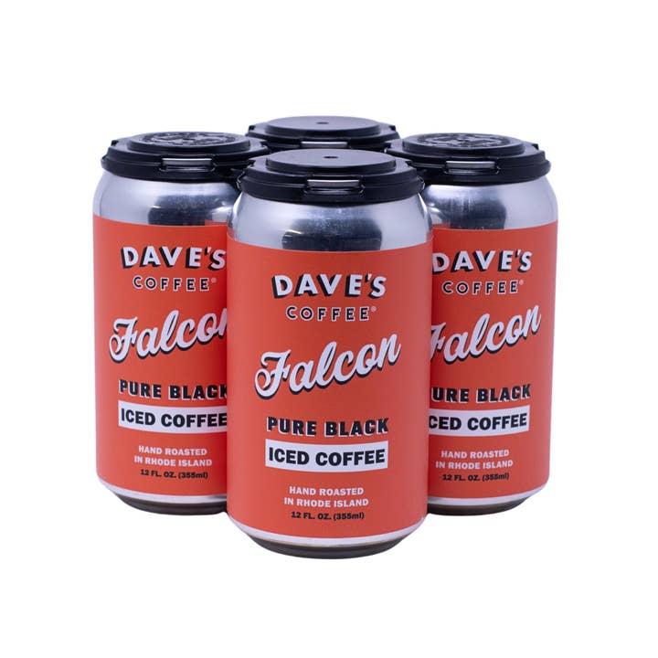 Dave's Coffee Roasters - Vente Café glacé/infusion à froid - Falcon Pure Black Cold Brew | Stable à température ambiante, 24 canettes1