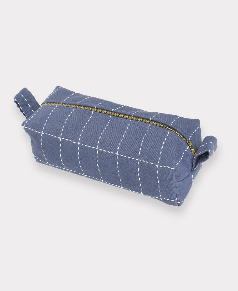 Anchal - Wholesale Toiletry Bag - Women's - Small Grid-Stitch Toiletry Bag1