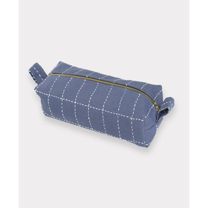 Anchal - Wholesale Toiletry Bag - Women's - Small Grid-Stitch Toiletry Bag1