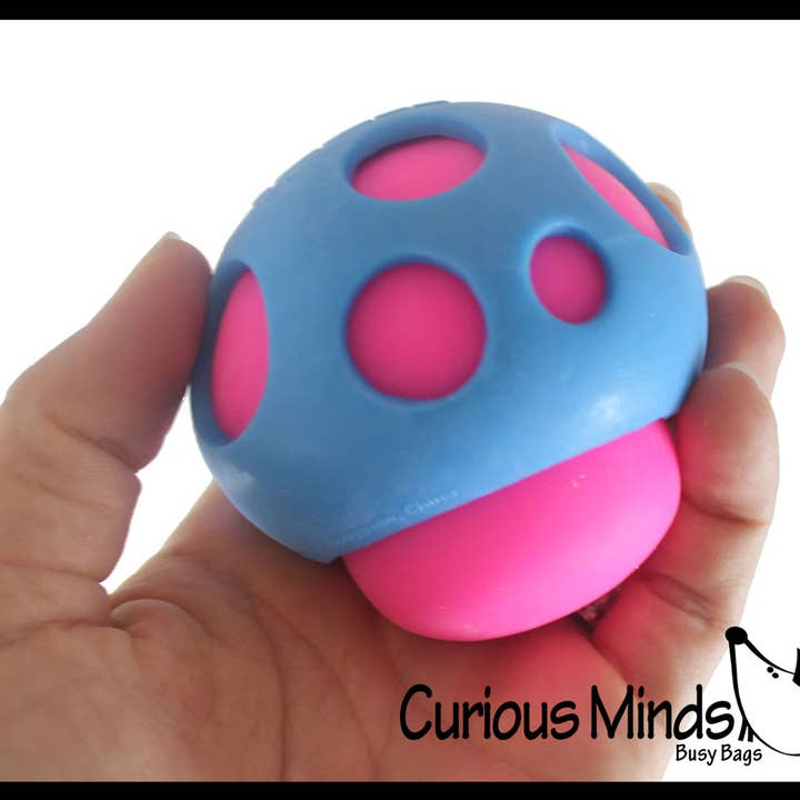 Curious Minds Toys - Wholesale Squishy Toy - Kids & Baby - 1 Mushroom Nee Doh Soft Squeeze Stress Ball