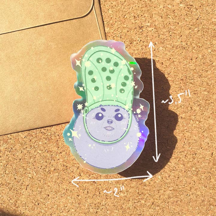 King Croc Dog met holografische sticker van Crocs Hat voor wholesale door Koodle