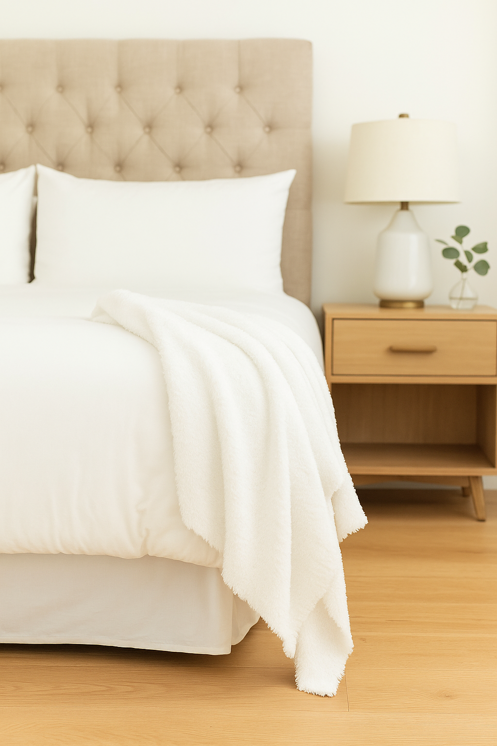 Cozy Threads - Wholesale Throw Blanket - Cozy Threads Bamboo Lightweight Cooling Blanket Throw, Cream2