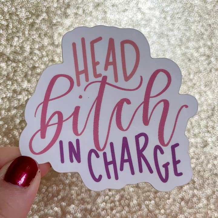 Autocollant Head Bitch in Charge pour propriétaire de petite entreprise, HBIC pour la vente par ECLetters