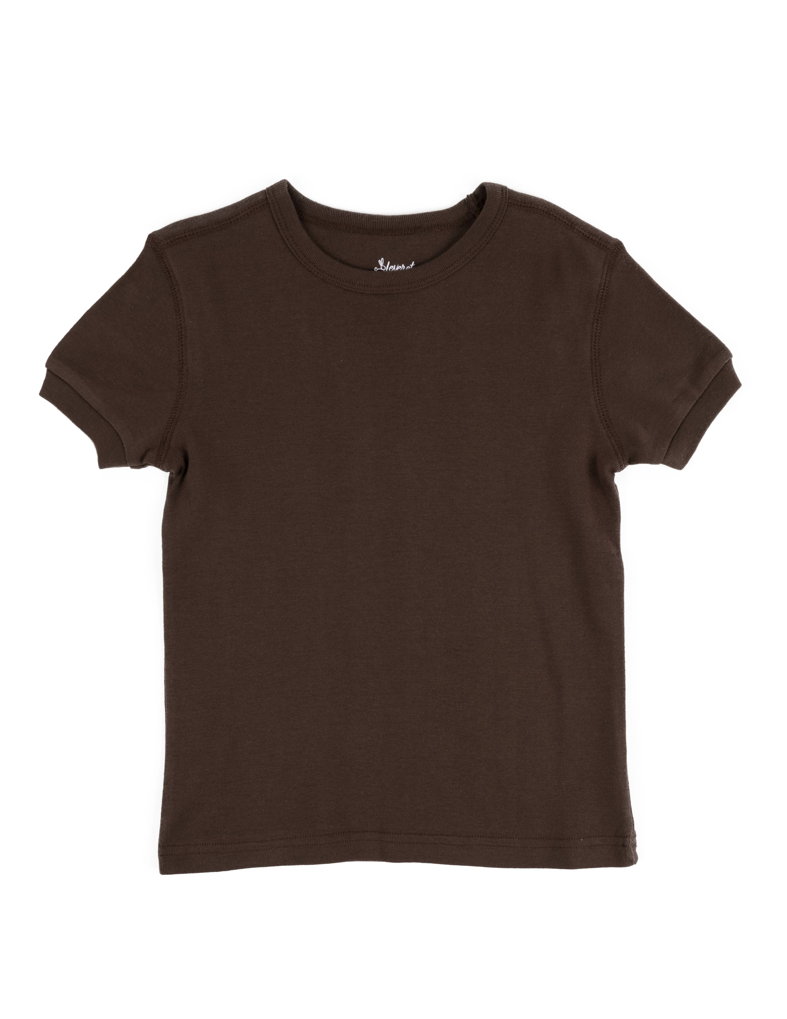 Leveret Pajamas - Venta al por mayor Camiseta - Niños - Camiseta básica de algodón de manga corta para niños para el regreso a la escuela4