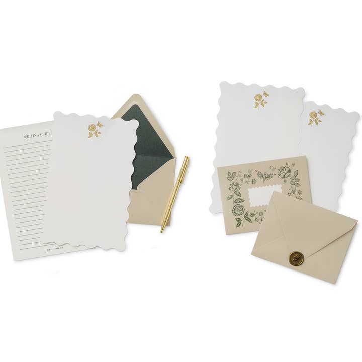 Rifle Paper Co. - Wholesale Stationery/Notecard Set - English Rose Letter Writing Set