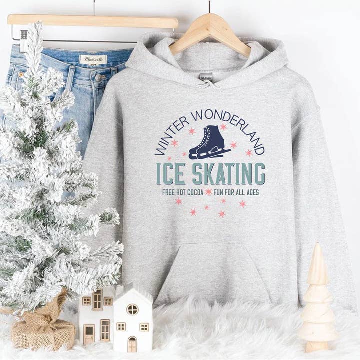 Ice Skating Sweatshirts for wholesale by Clover + Cotton Co
