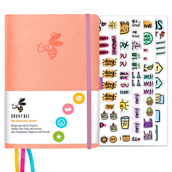Savvy Bee Daily Planner - Pink for wholesale by Savvy Bee