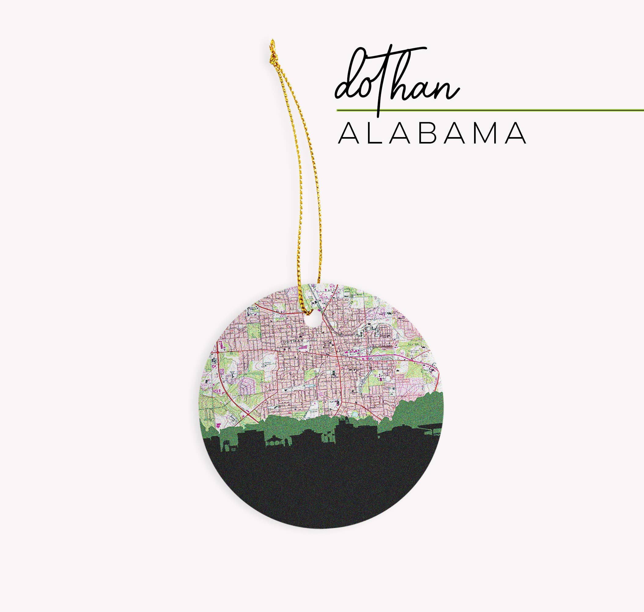 Paperfinch Design - Wholesale Ornament - Alabama city skyline ornament | choose your city2