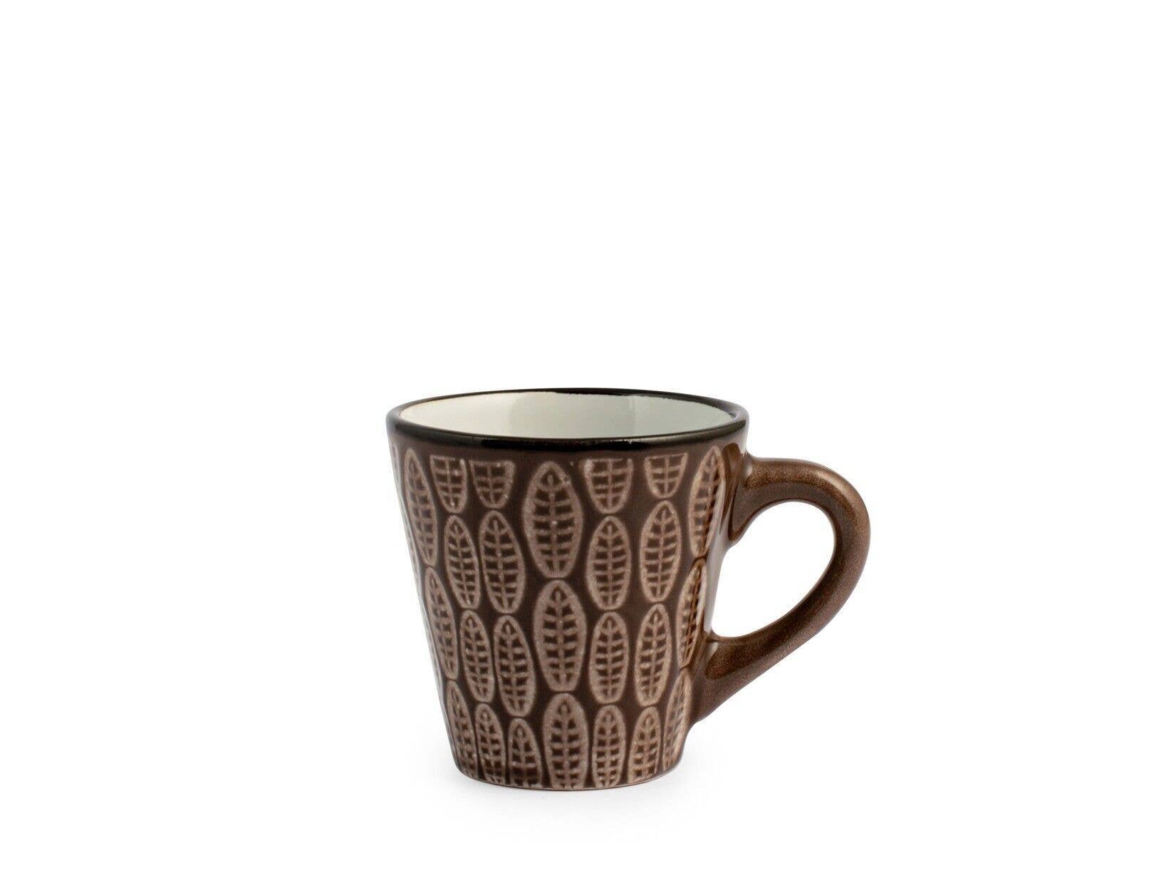 H&H – wholesale Kaffekoppar – Kaffekopp Ethnic i stengods 100cc Blandade färger4