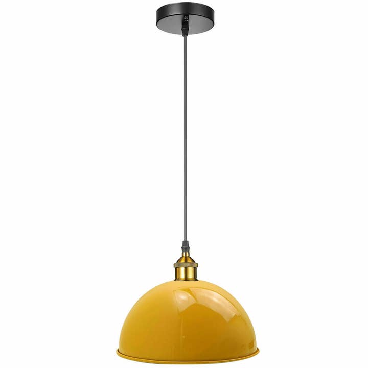 Ledsone – wholesale Chandelier/hanging light – Yellow Retro Pendant Light Lights 40cm Metal Shade1