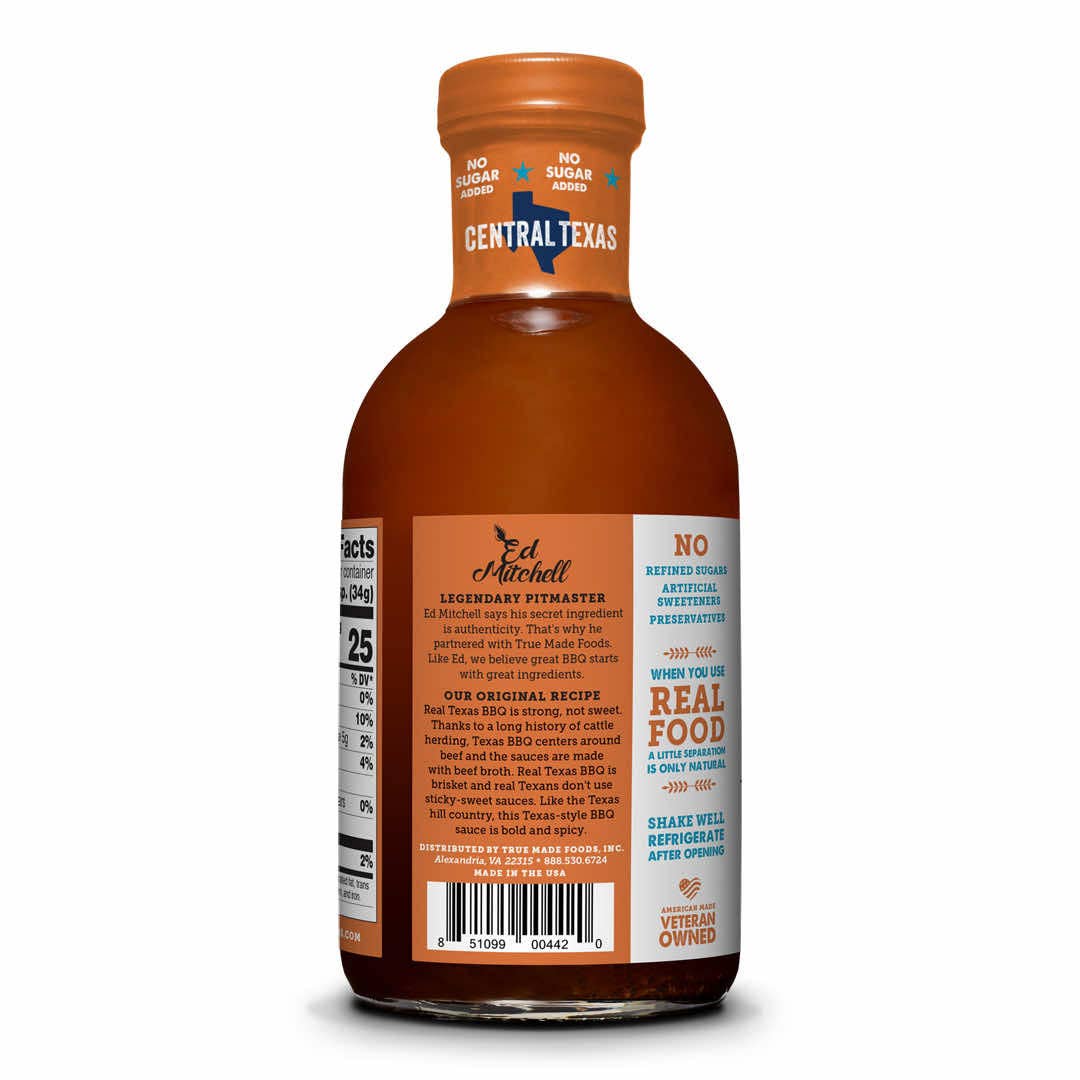 True Made Foods - Wholesale BBQ Sauce - Pitmaster Texas Bold BBQ Sauce, No Sugar Added2