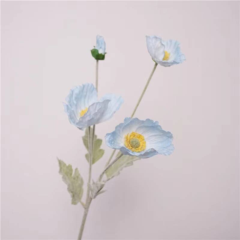 Sweet Home Deco – Flores artificiais por atacado – Flor de Papoula Toque Real 61 cm, Haste Única, Rosa/Branco9