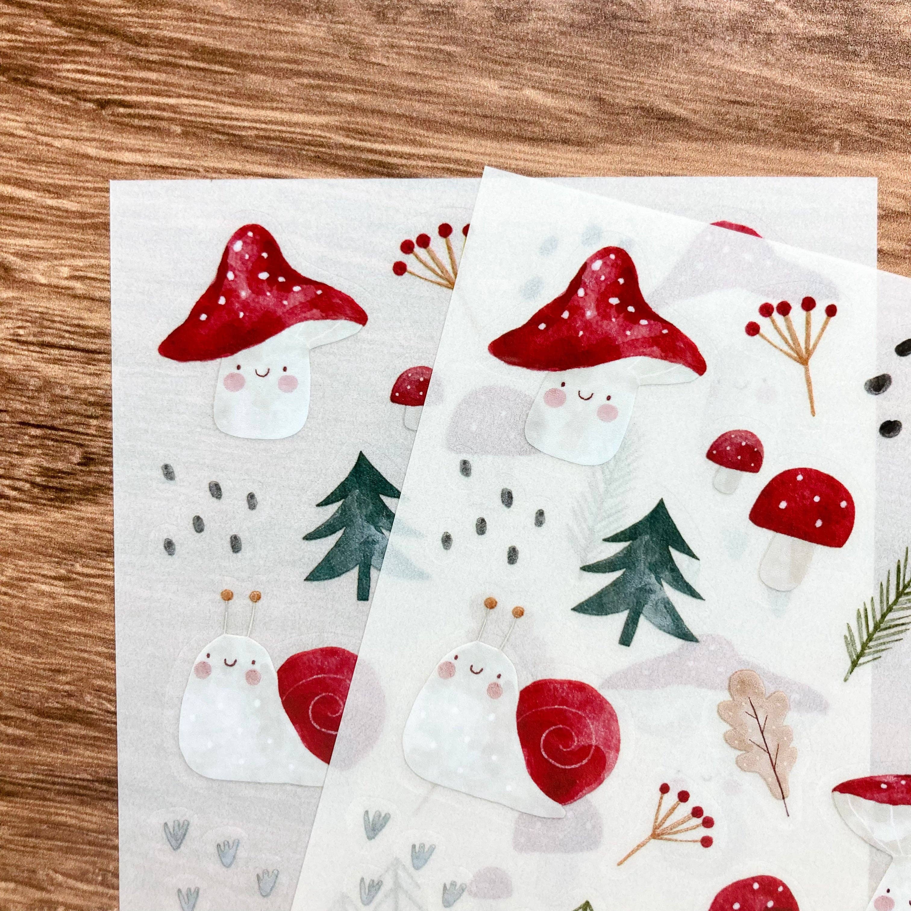 Meowashi Studio - Wholesale Sticker - Mushroom Rub-on Transfer Sticker4