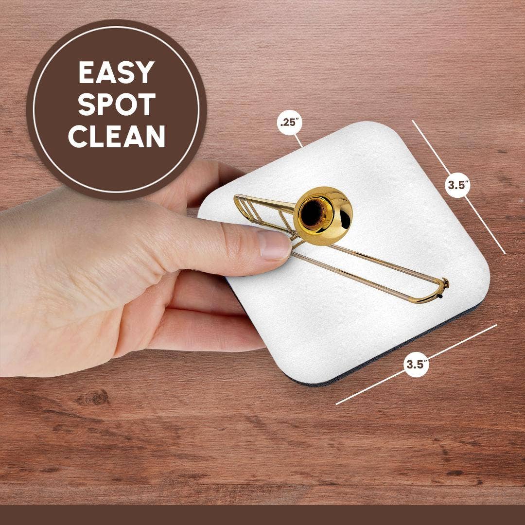 3dRose - Wholesale Coasters - 3dRose, Trombone, Coaster13